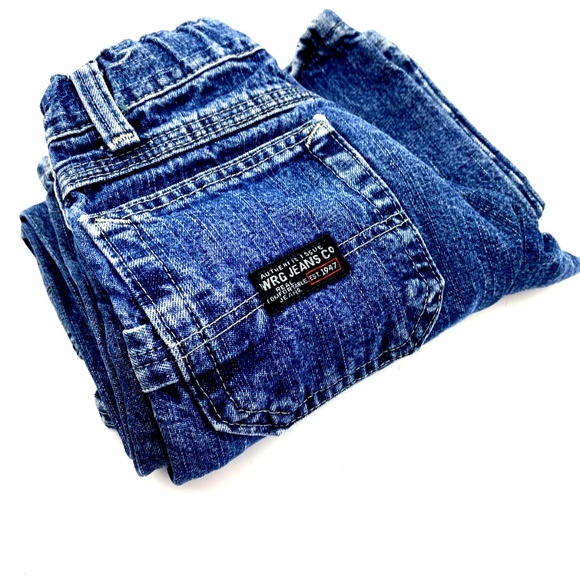 WRG Wrangler Jeans Boys Size 8 Slim Adjustable Waist Children Kids Denim Blue - Picture 7 of 7